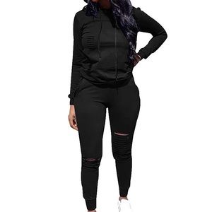 Black Distressed Marching Set